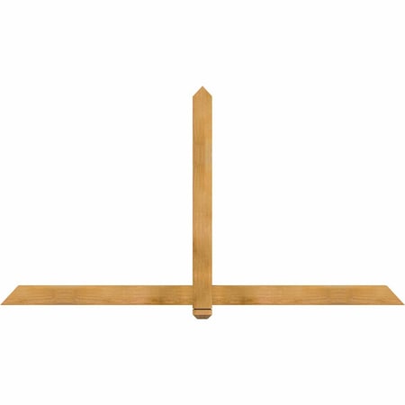 Ekena Millwork Eugene Rough Sawn Timber Gable Bracket, Western Red Cedar, 84"W x 45"H x 2"D x 4"F, 13/12 Pitch GBW084X45X0204EUG00RWR